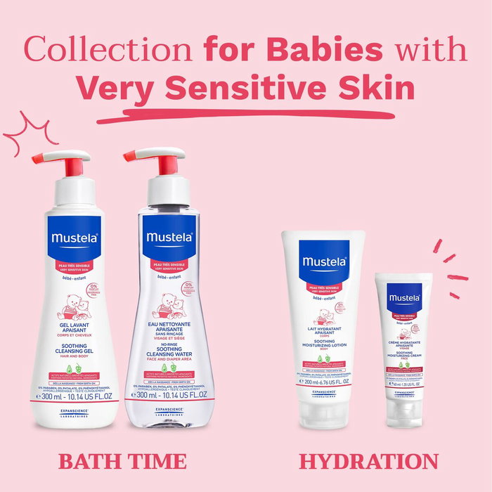 Mustela Bebé-Niño gel de baño confort - Gel de baño hipoalergénico sin perfume para pieles muy sensibles desde el nacimiento - 300 ml