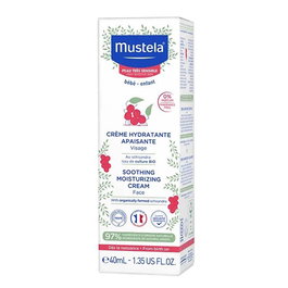 Mustela Crema Facial Hidratante Confort 40 ml para Bebés y Niños - Pieles Muy Sensibles, 97% Ingredientes Naturales, Sin Perfume, Hipoalergénica