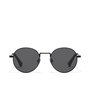 Hawkers Gafas de Sol MOMA Polarizadas Unisex - Montura Redonda Metal Negro Mate - Cristales Polarizados Negro 50 mm