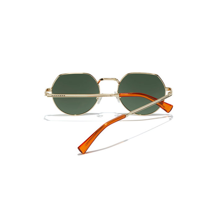 Hawkers Gafas de Sol AURA Polarized Rose Gold Dorado Lente Verde Unisex Protección UV400