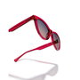 Hawkers Gafas de Sol NOLITA ECO #cherry gradient, Gafas Cat-eye de Acetato Rojo Cereza Transparente, Lentes Degradadas Gris a Rosa UV400, 1 Unidad