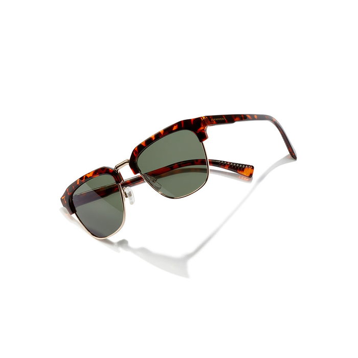 Hawkers Gafas de Sol NO LIMIT Polarizadas - Modelo Carey Alligator Retro Rectangular, Lentes Green Alligator UV400, Montura TR90