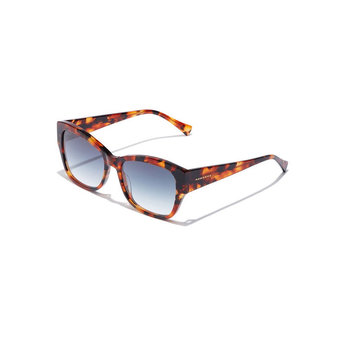 Hawkers Gafas de Sol para Mujer Modelo BHANU Tortoise - Montura Havana Acetato, Lentes Azul Crepuscular, Cat-Eye, UV400, Categoría 3, con Funda y Caja