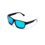 Hawkers Gafas de Sol FASTER RAW Polarized Black Emerald Unisex Deportivas con Lentes Espejadas Verdes y Azules Fabricadas en España con Protección UV400 TR90