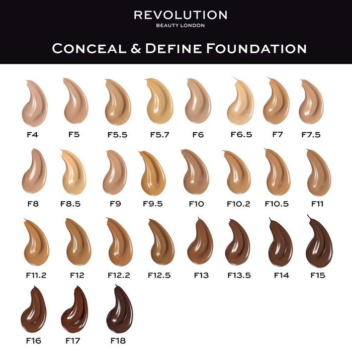 Revolution Make Up CONCEAL & DEFINE Base de Maquillaje F9