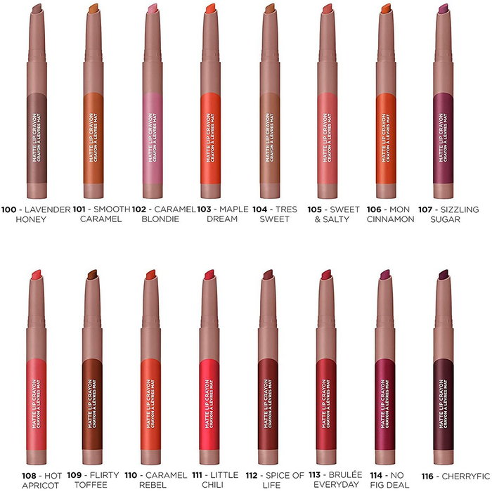 L'Oréal Paris Infallible Matte Lip Crayon 113-brulee everyday L'Oréal Paris Infallible Matte Lip Crayon 113-brulee everyday