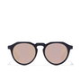 Hawkers Gafas de Sol WARWICK RAW Polarizadas - Negro Rose Gold Espejo Redondas Unisex Adultos