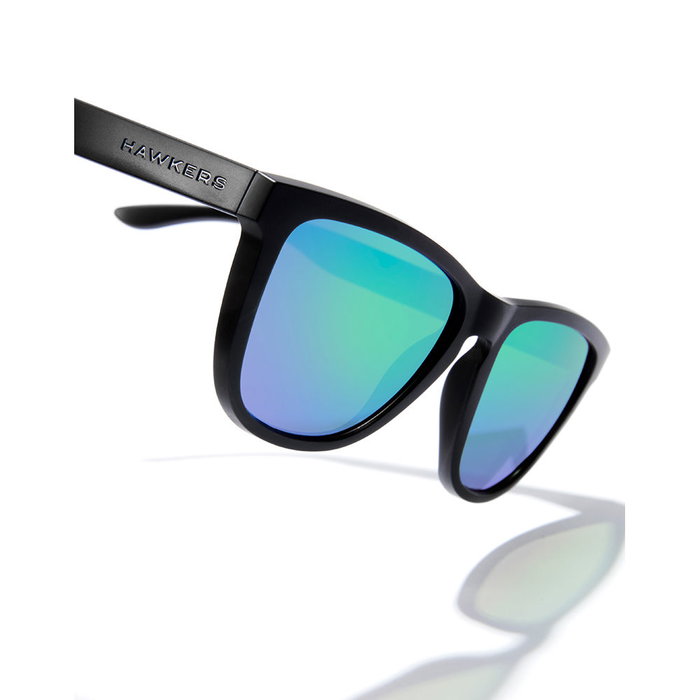 Hawkers ONE RAW Gafas de Sol Polarizadas #black emerald, Forma Cuadrada, Unisex, Cristal 55.7 mm