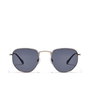 Hawkers SIXGON DRIVE Gafas de Sol Polarizadas Unisex Gold Grey Montura Acero Inoxidable Gris Oscuro UV400
