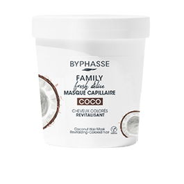 Byphasse Mascarilla Cabello Coloreado FAMILY FRESH DELICE Hidratante Nutritiva Vegana 250 ml