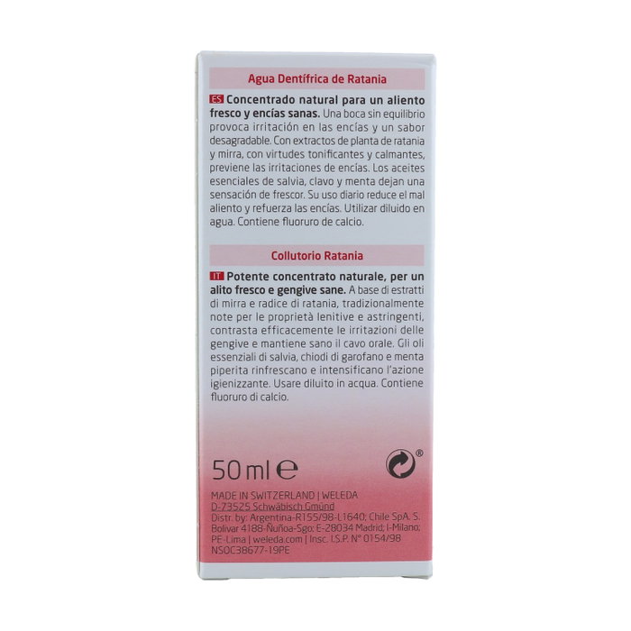 Weleda Agua Dentífrica de Ratania 50 ml Weleda Agua Dentífrica de Ratania 50 ml