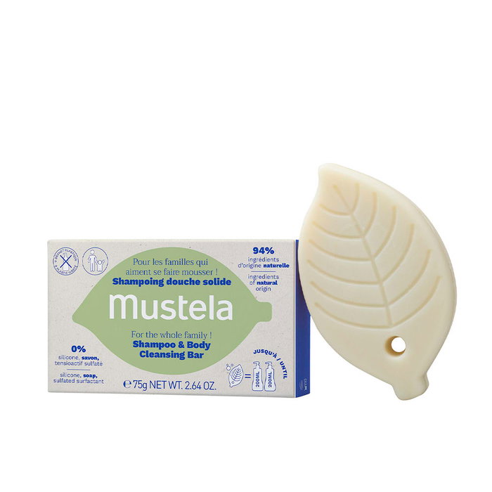 Mustela Champú Sólido BIO 75gr para Cabello y Cuerpo, con Aguacate y Oliva BIO, Sin Perfume Mustela Champú Sólido BIO 75gr para Cabello y Cuerpo, con Aguacate y Oliva BIO, Sin Perfume