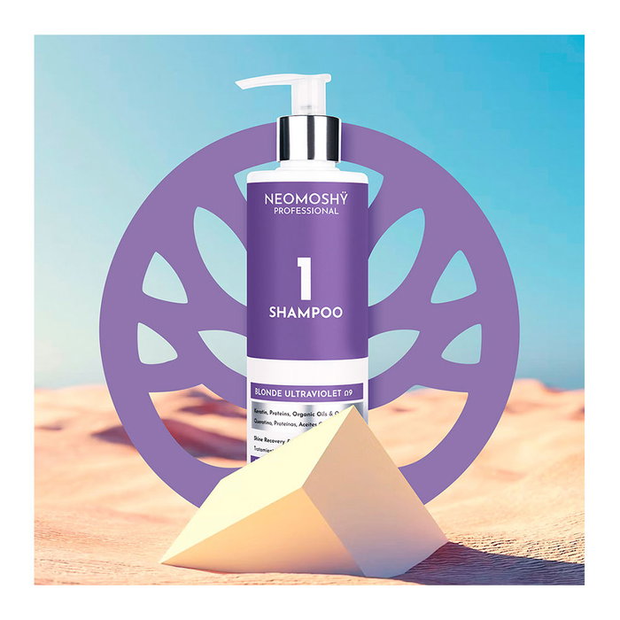 Neomosh BLONDE ULTRAVIOLET Ω9 Shampoo Matizador para Cabello Rubio 300 ml