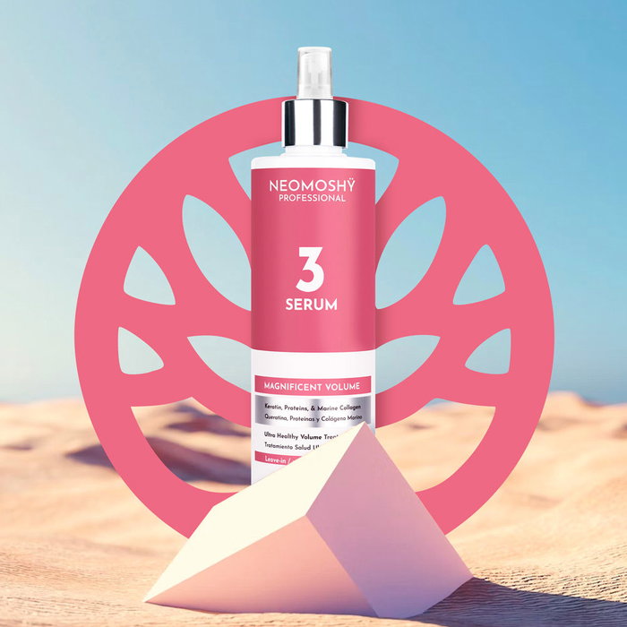 Neomoshÿ MAGNIFICENT VOLUME serum 180 ml para Cabello débil, Serum con keratina, Tratamiento fuerza y volumen