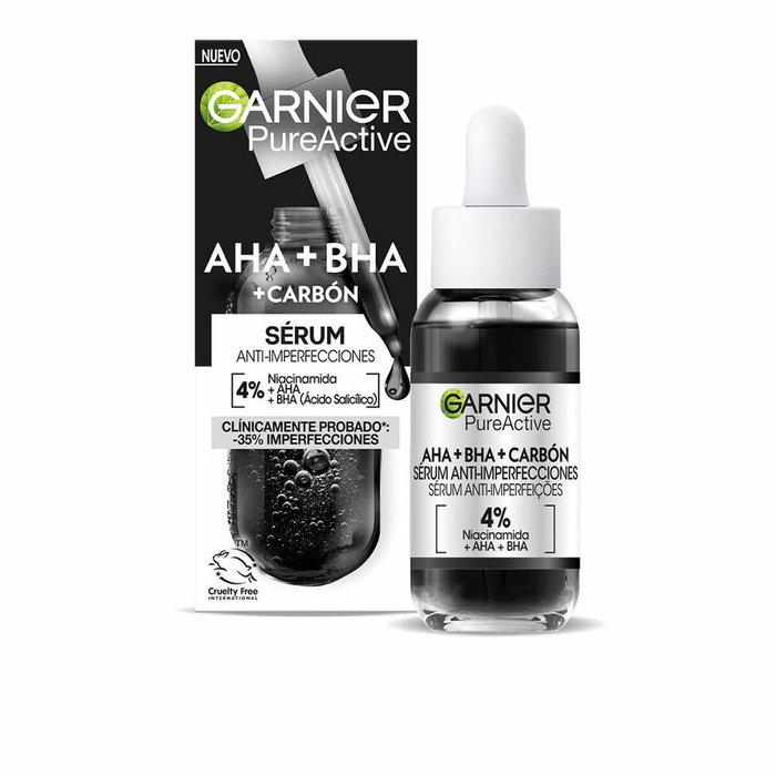 Garnier Pure Active AHA + BHA + Carbón Sérum Anti-imperfecciones 30 ml