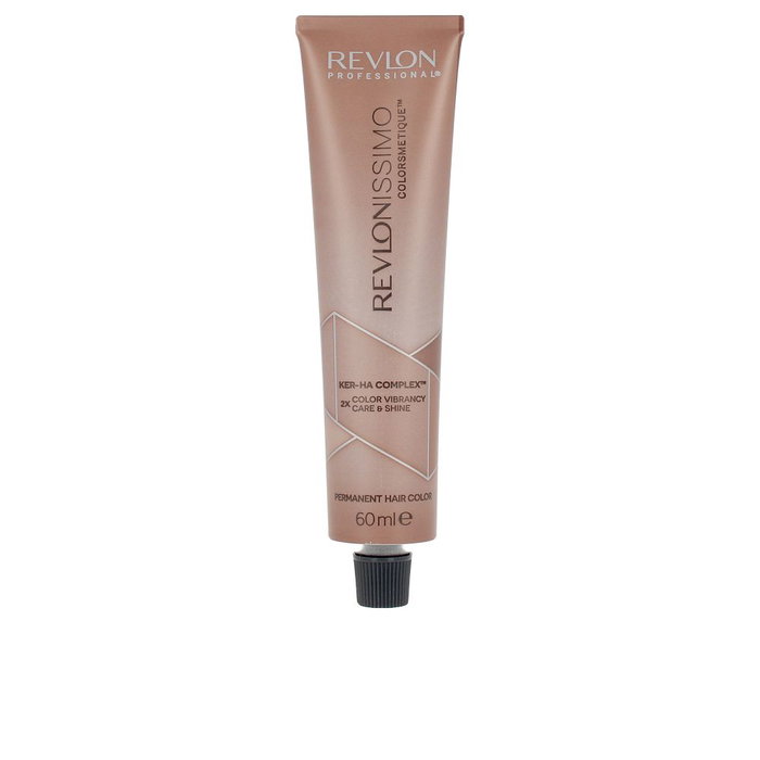Revlon Revlonissimo Color & Care High Coverage - Tinte Permanente de Cabello con Alta Cobertura Antiedad, 70% Canas, Tono #7.41 Natural Chestnut Blonde, 60 ml