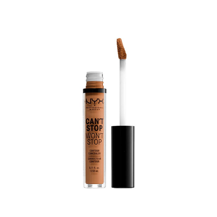 NYX Professional Makeup Can't Stop Won't Stop Contour Concealer Corrector Líquido Mate de 24H, 3.5 ml, #Warm Honey