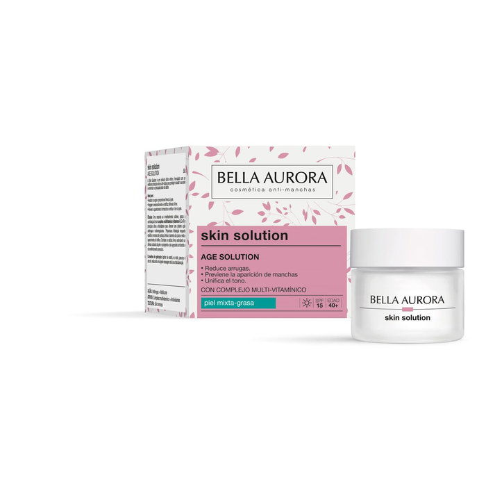 Bella Aurora SKIN SOLUTION Crema Antiarrugas y Reafirmante Piel Mixta-Grasa 50 ml