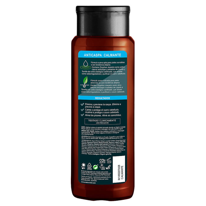 Natur Vital Champú Anticaspa Calmante Men para Cuero Cabelludo Sensible 300 ml