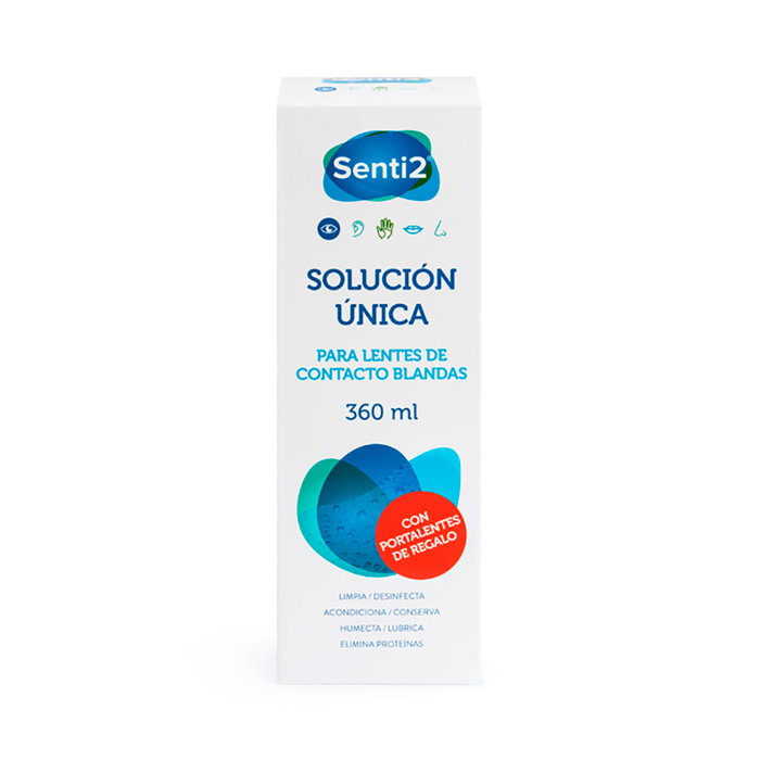 Senti2 Solución Única para Lentes con Ácido Hialurónico 360 ml