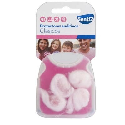 Senti2 Protectores Auditivos Clásicos de Cera 4 u