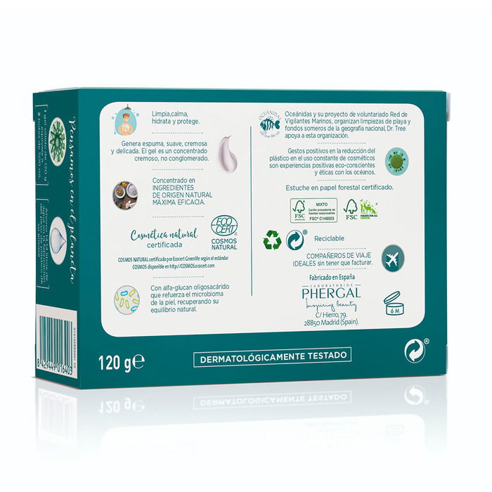 Dr. Tree Gel de Ducha Sólido Nutritivo 120 gr - Hidratante, Regenerador y Calmante, Origen Natural 99.7%