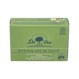 Dr. Tree Gel de Ducha Sólido para Piel Sensible, Uso Frecuente, 120g - Con 99,7% Ingredientes Naturales, Aroma Limonada, pH Neutro