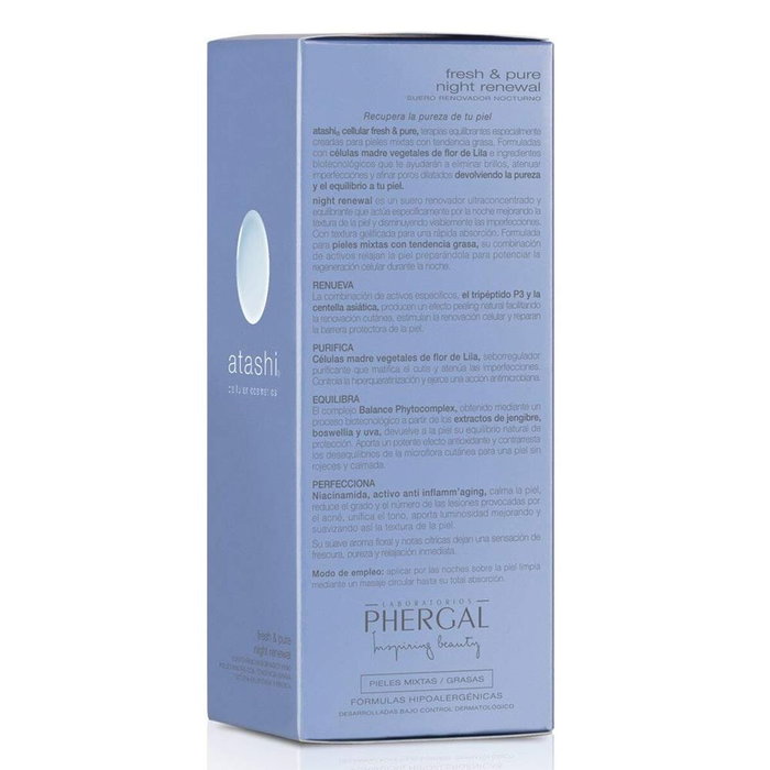 Atashi FRESH & PURE Suero Night Renewal 30 ml Atashi FRESH & PURE Suero Night Renewal 30 ml