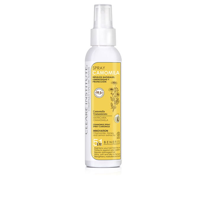 Clearé Institute CAMOMILA eco spray Tratamiento Brillo Aclarante Cabello con Reflejos Dorados 125 ml Protección Solar Clearé Institute CAMOMILA eco spray Tratamiento Brillo Aclarante Cabello con Reflejos Dorados 125 ml Protección Solar