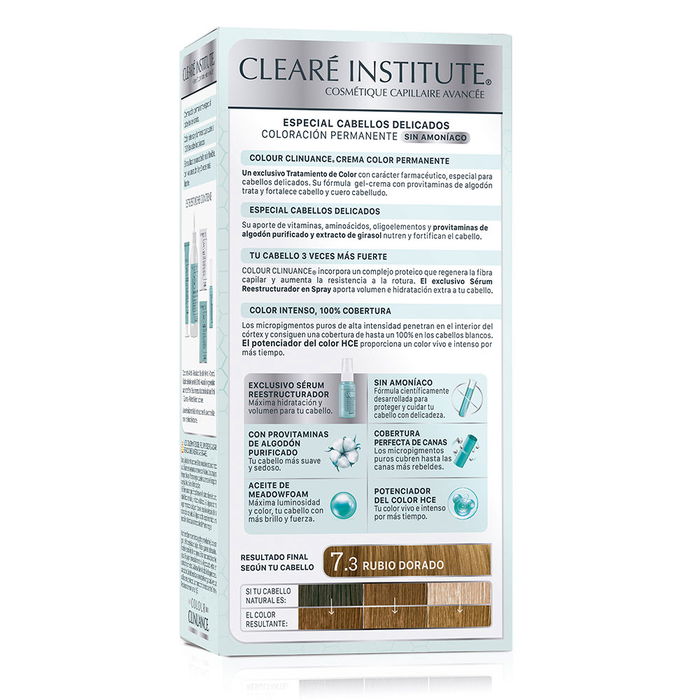 Clear Institute COLOUR CLINUANCE Cabellos Delicados #7.3 Rubio Dorado Tinte Semipermanente