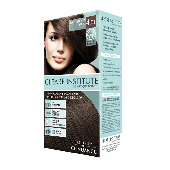 Clearé Institute COLOUR CLINUANCE 4.01-chocolate frio Cabellos Delicados Clearé Institute COLOUR CLINUANCE 4.01-chocolate frio Cabellos Delicados