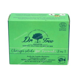 Dr. Tree Champú Sólido Uso Frecuente 2 en 1 - Limpia y Acondiciona con Ingredientes 99.7% Naturales, 75 g