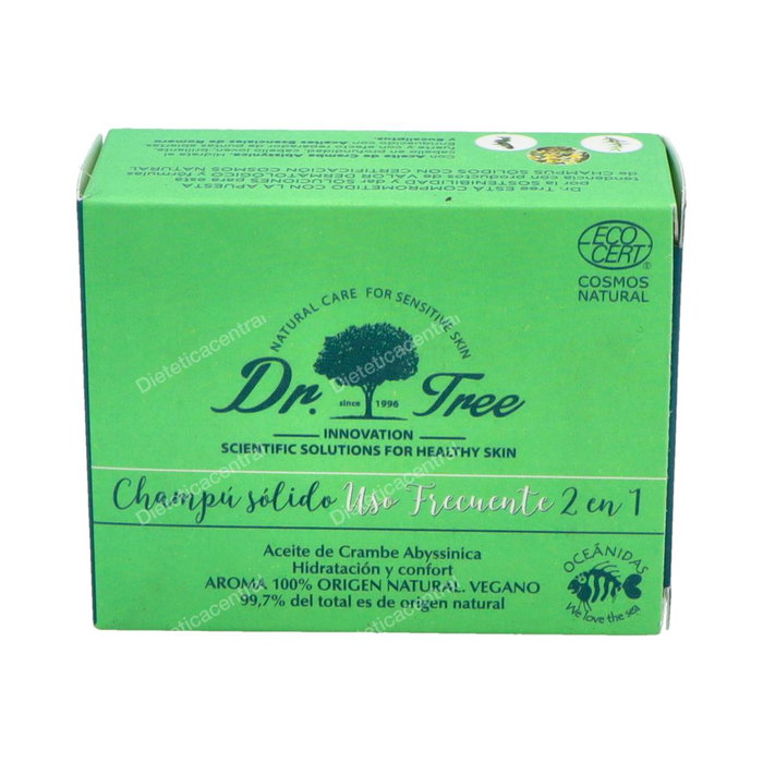 Dr. Tree Champú Sólido Uso Frecuente 2 en 1 - Limpia y Acondiciona con Ingredientes 99.7% Naturales, 75 g Dr. Tree Champú Sólido Uso Frecuente 2 en 1 - Limpia y Acondiciona con Ingredientes 99.7% Naturales, 75 g