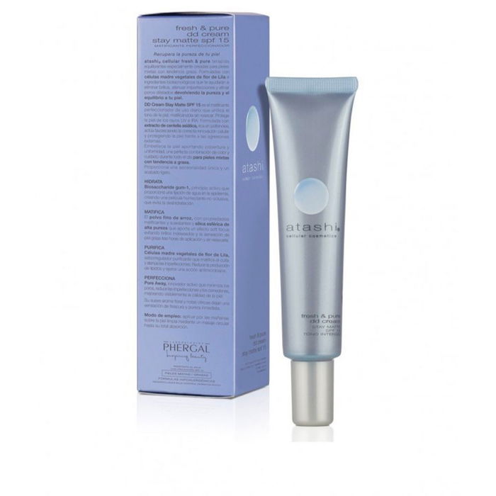 Atashi FRESH & PURE DD cream stay matte Tratamiento Facial Hidratante Acné Poros Piel Mixta y Grasa 40 ml Atashi FRESH & PURE DD cream stay matte Tratamiento Facial Hidratante Acné Poros Piel Mixta y Grasa 40 ml