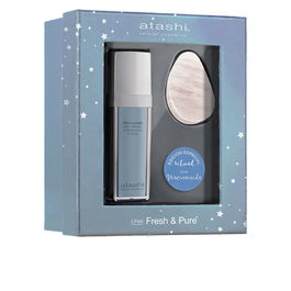 Atashi FRESH & PURE LOTE 2 pz Set Cosmética Facial Serum Noche y Gua Sha