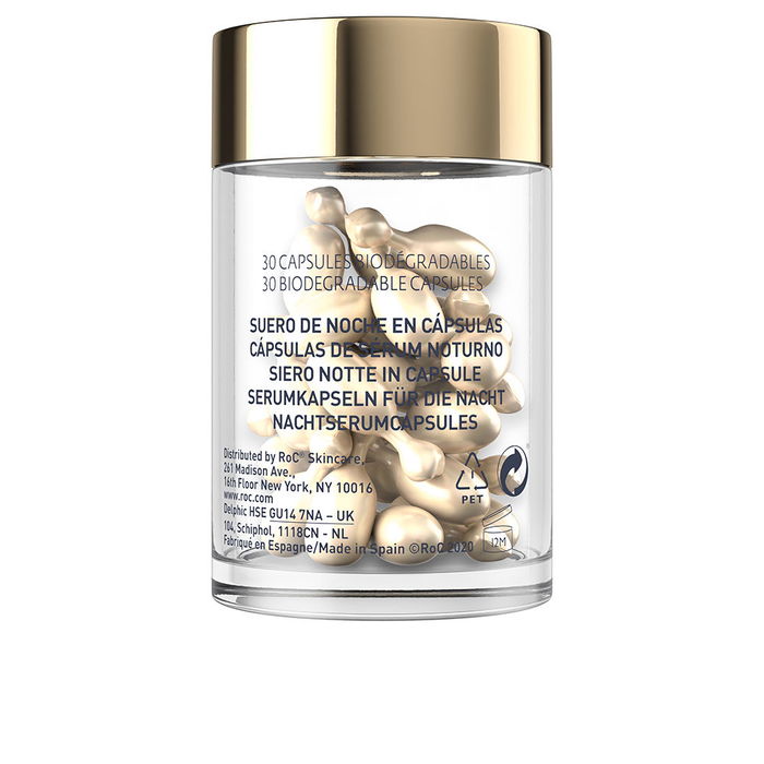 Roc LINE SMOOTHING ADVANCED RETINOL Cápsulas Serum Noche con Retinol Antiedad, Antiarrugas, Hidratante, 30 Unidades