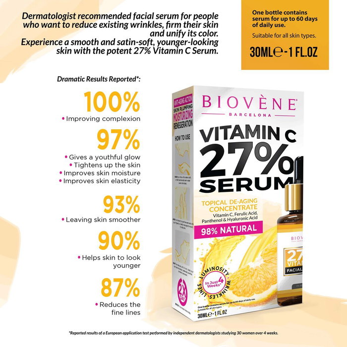 Biovène VITAMIN C +20% Tratamiento de Sérum Iluminador Facial 30 ml