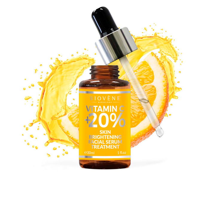 Biovène VITAMIN C +20% Sérum Facial Iluminador Antiedad con Vitamina C al 20% y Ácido Hialurónico, 30 ml