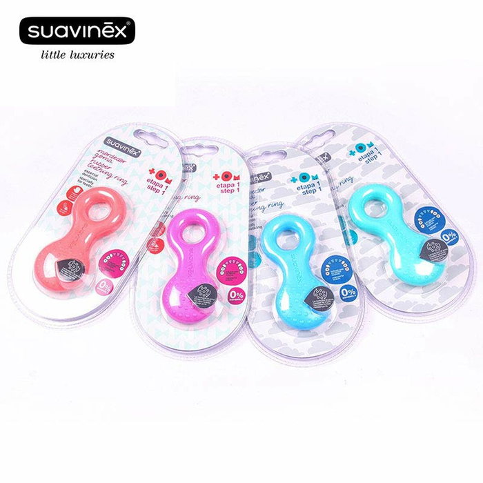 Suavinex Mordedor de Goma Bebé Etapa 1 para Recién Nacidos +0 Meses Alivia Dientes y Encías Masaje Burbujas Sin BPA 1 Unidad