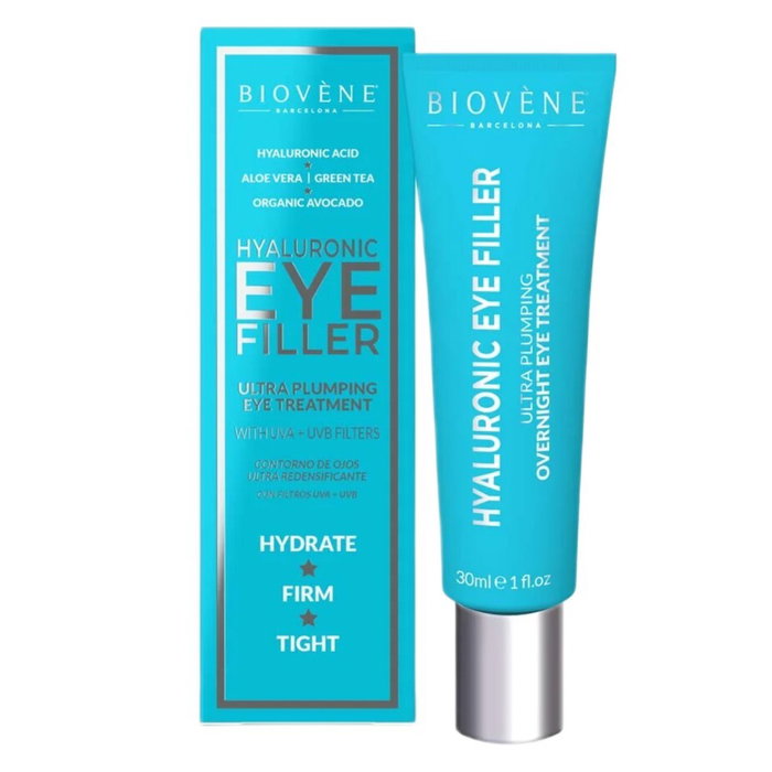 Eye Filler, Ácido hialurónico, Reafirmación, Durante la noche, Crema para los ojos, 30 ml
