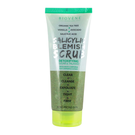 Biovène SALICYLIC BLEMISH SCRUB Detoxifying - Exfoliante Corporal Desintoxicante con Ácido Salicílico y Árbol de Té para Piel Grasa e Imperfecciones - 250 ml