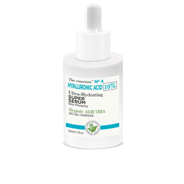 THE CONSCIOUS Sérum Facial Hidratante con Ácido Hialurónico y Aloe Vera Orgánico, Vegano, 30 ml THE CONSCIOUS Sérum Facial Hidratante con Ácido Hialurónico y Aloe Vera Orgánico, Vegano, 30 ml