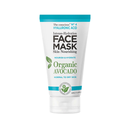 The Conscious™ Mascarilla Facial Ácido Hialurónico Hidratación Intensa con Aguacate Orgánico 50 ml para Piel Seca y Normal