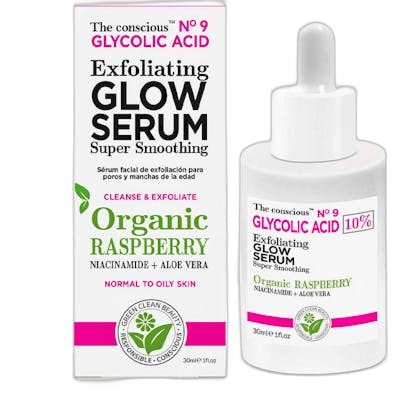 The Conscious™ GLYCOLIC ACID Exfoliating Glow Serum Organic Raspberry