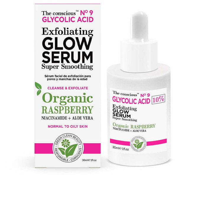 The Conscious™ GLYCOLIC ACID Exfoliating Glow Serum Organic Raspberry