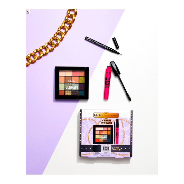 NYX PROFESSIONAL MAKE UP VEGAN EYE PASS LIMITED EDITION Lote 3pz Sombra de Ojos