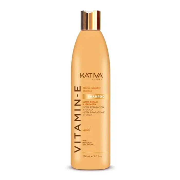 Kativa Champú Vitamina E, Biotina y Bambú 550 ml