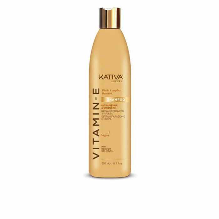 Kativa Champú Vitamina E, Biotina y Bambú 550 ml