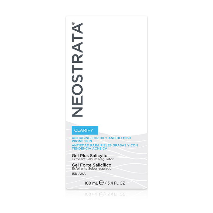 Neostrata Clarify Gel Forte Salicílico - Exfoliante Facial con Ácido Glicólico y Salicílico 100 ml para Piel Grasa y Acné, Reduce Marcas y Sebo