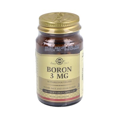 Solgar Boro 3 mg, 100 cápsulas vegetales